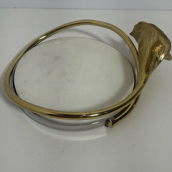 MICHAEL ARAM Calla Lily Marble Coaster White Gold - Picture 4 of 8